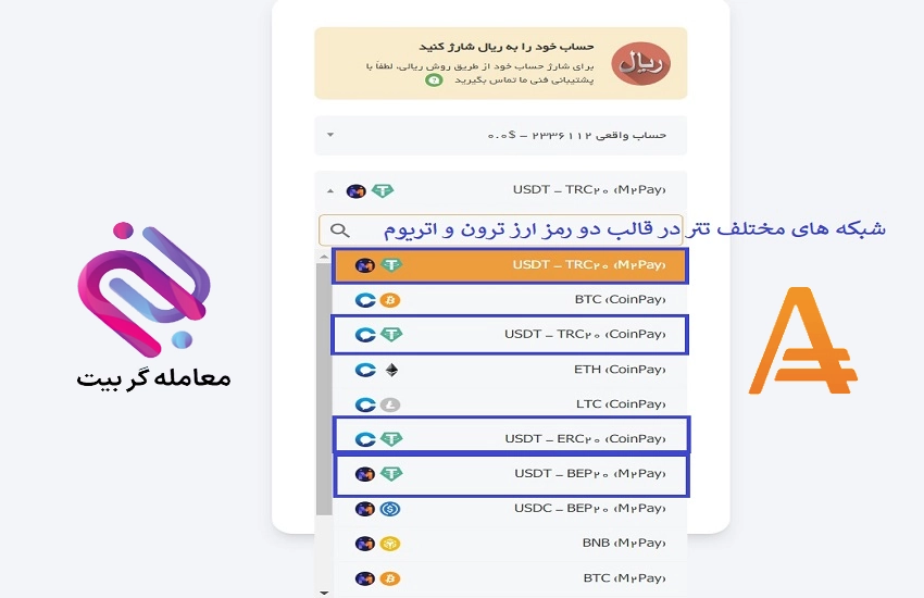 شارژ آمارکتس با تتر واریز تتر به آمارکتس