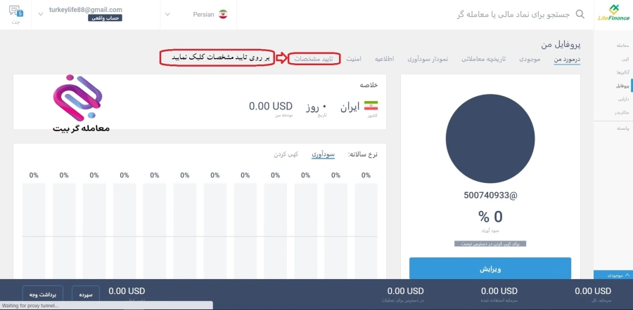 احراز هویت بروکر لایت فارکس